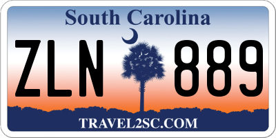 SC license plate ZLN889