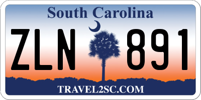 SC license plate ZLN891