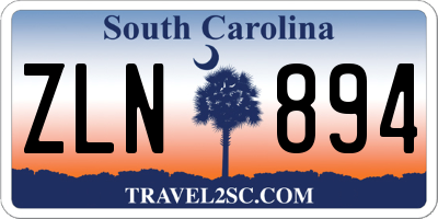SC license plate ZLN894