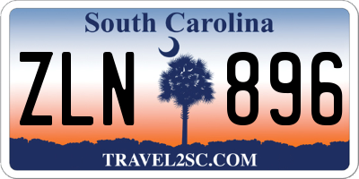 SC license plate ZLN896