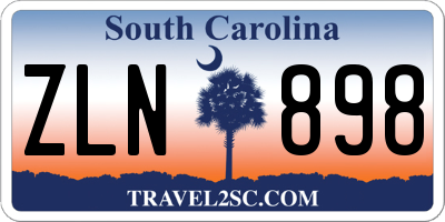 SC license plate ZLN898