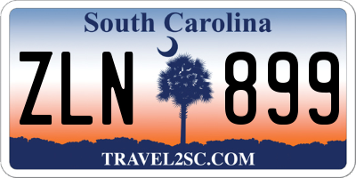 SC license plate ZLN899
