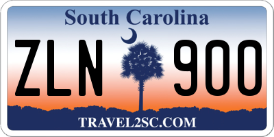 SC license plate ZLN900