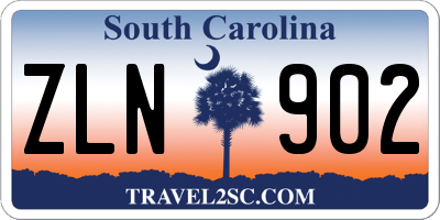 SC license plate ZLN902