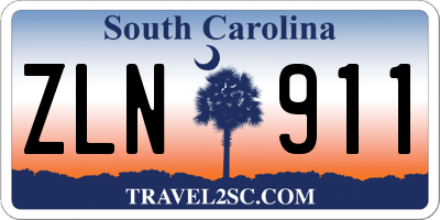 SC license plate ZLN911