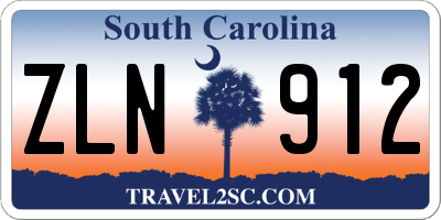 SC license plate ZLN912