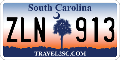 SC license plate ZLN913