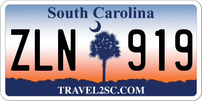 SC license plate ZLN919