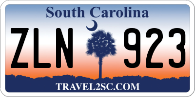 SC license plate ZLN923