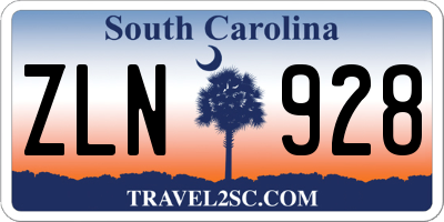 SC license plate ZLN928