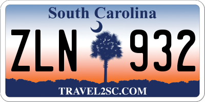 SC license plate ZLN932
