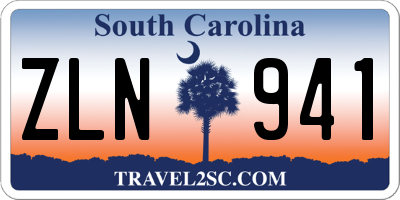 SC license plate ZLN941