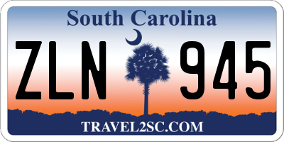SC license plate ZLN945