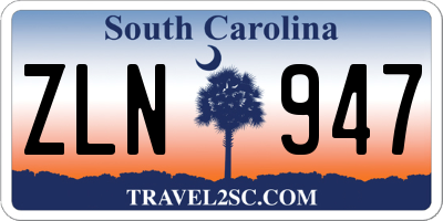 SC license plate ZLN947