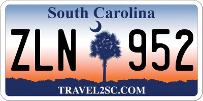 SC license plate ZLN952