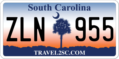 SC license plate ZLN955