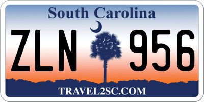 SC license plate ZLN956