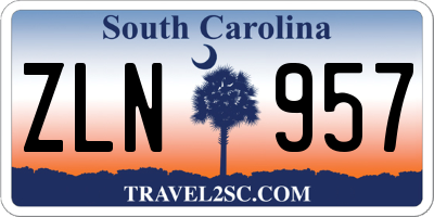 SC license plate ZLN957