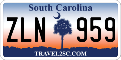 SC license plate ZLN959