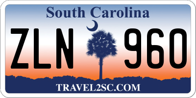 SC license plate ZLN960