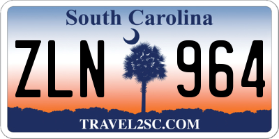SC license plate ZLN964