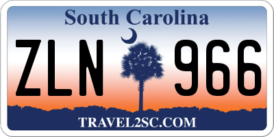 SC license plate ZLN966