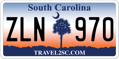 SC license plate ZLN970