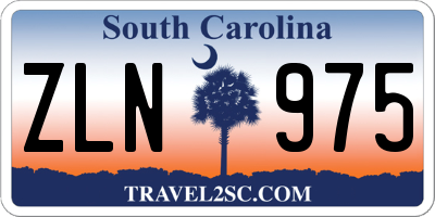 SC license plate ZLN975