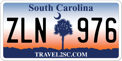 SC license plate ZLN976