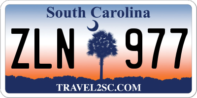 SC license plate ZLN977