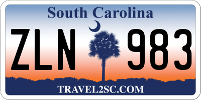 SC license plate ZLN983
