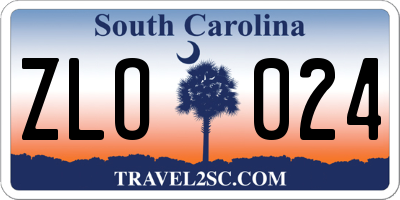 SC license plate ZLO024