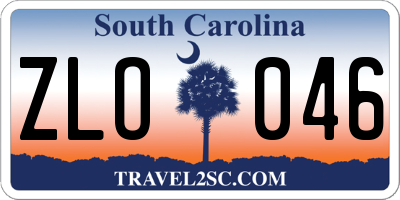 SC license plate ZLO046