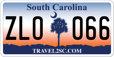 SC license plate ZLO066