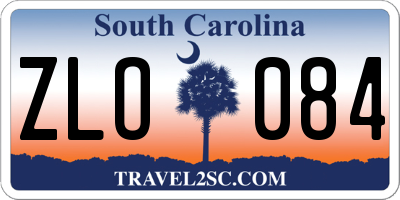 SC license plate ZLO084