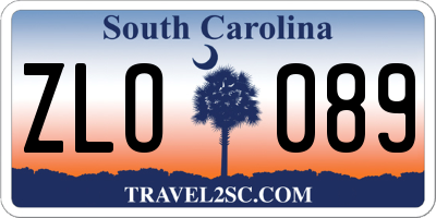 SC license plate ZLO089