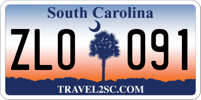 SC license plate ZLO091