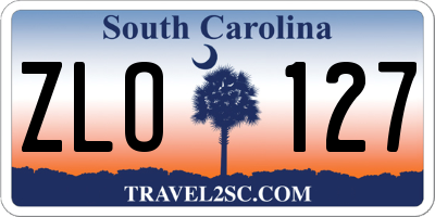 SC license plate ZLO127
