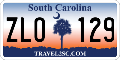 SC license plate ZLO129