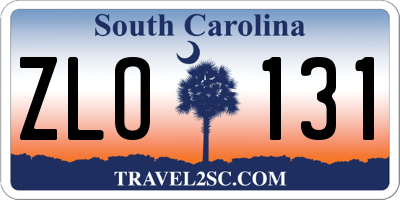 SC license plate ZLO131