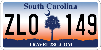 SC license plate ZLO149