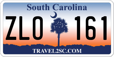 SC license plate ZLO161