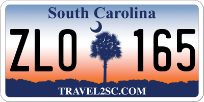 SC license plate ZLO165