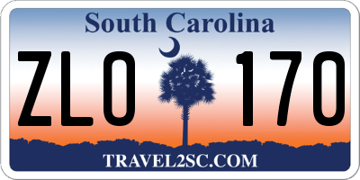 SC license plate ZLO170