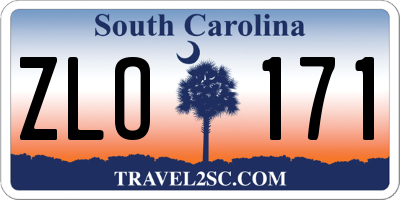 SC license plate ZLO171