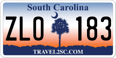 SC license plate ZLO183