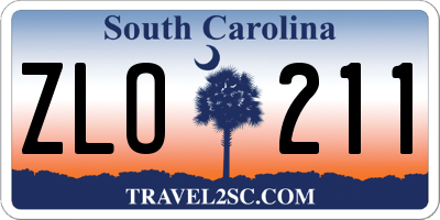 SC license plate ZLO211