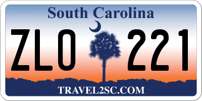 SC license plate ZLO221