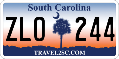 SC license plate ZLO244