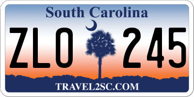 SC license plate ZLO245